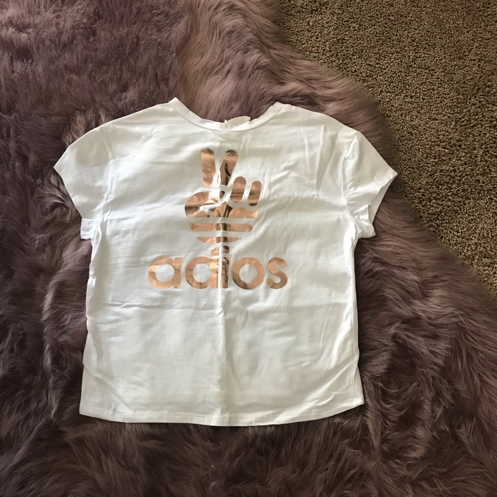White/Rose Gold T-shirt
